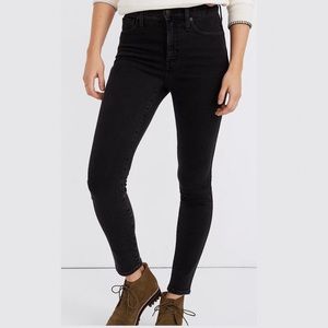 Madewell 10" High-Rise Women Skinny Jeans Starkey Wash Faded Black 28 NWT Denim